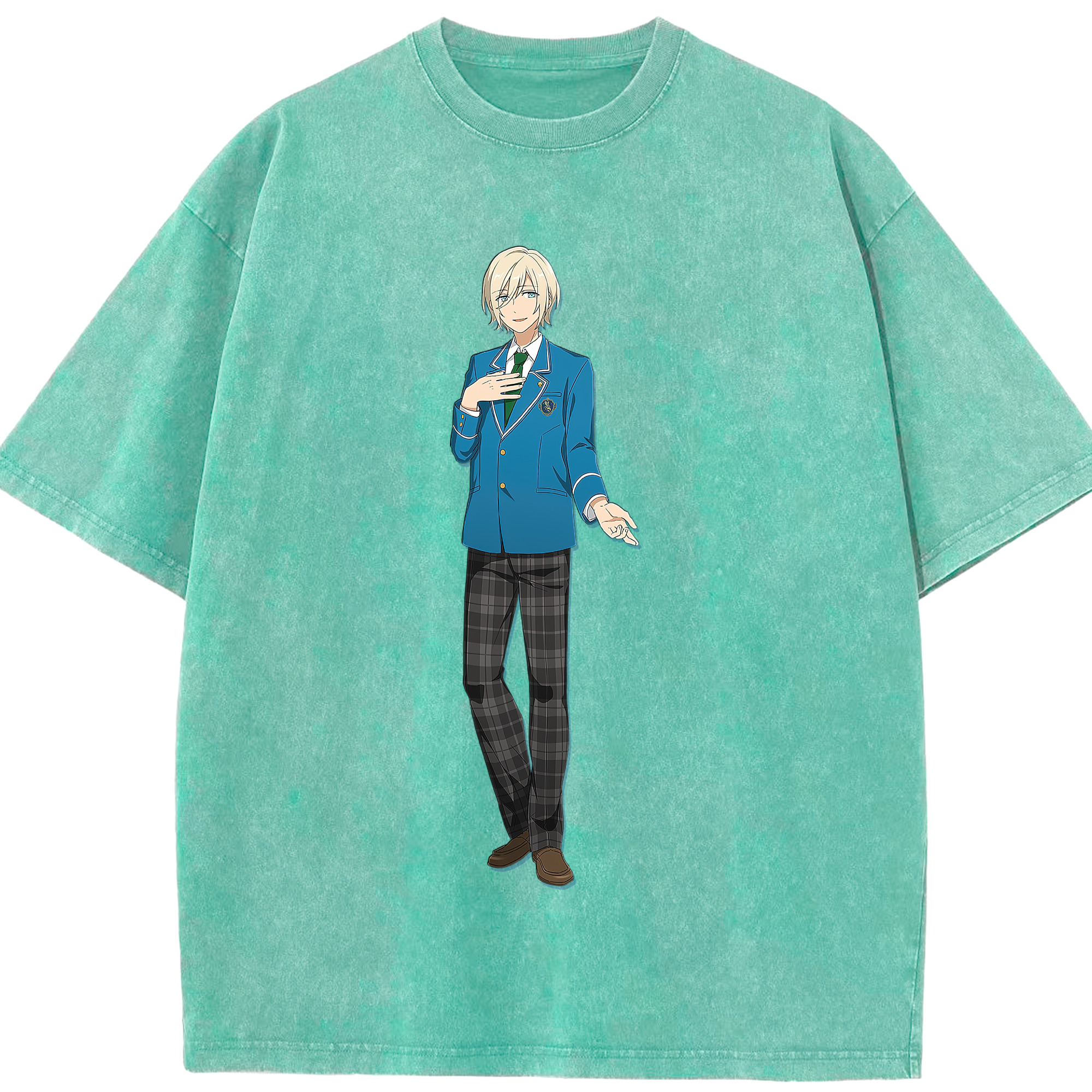 （画像用） あんさんぶるスターズ! Ensemble Stars 綿100% ヴィンテージ風 半袖Tシャツ（フロントプリント）